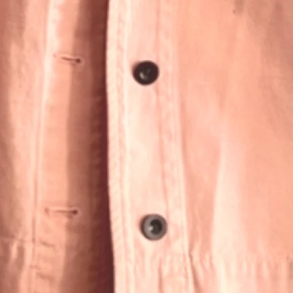 Madewell Northward Cropped Denim Jacket Blush Button Front & Cuffs Cotton Sz XXS - Picture 6 of 15